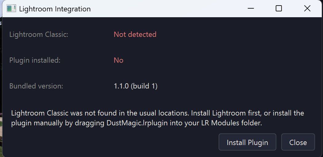 Lightroom Integration dialog